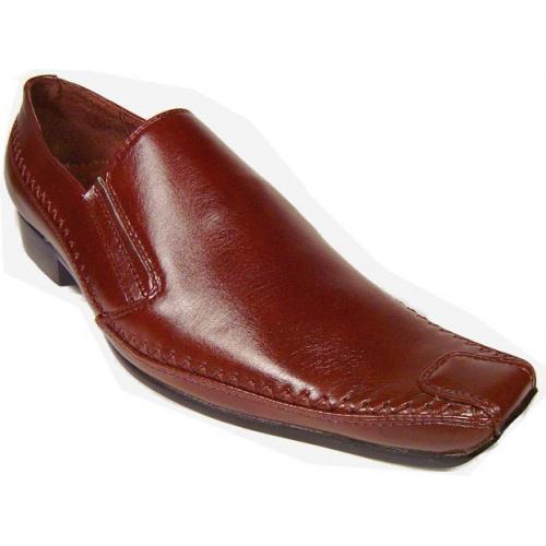 Sevasta Italiano Brown Hand Burnished Leather Shoes # 1208